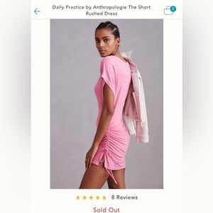 The short Ruched Dress Size Large NWT Daily Practice by Anthropologie